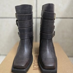 Steve Madden Women's Black Leather Boots